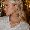 Chicago Sparkle Hoop Earring in Silver Image - 1