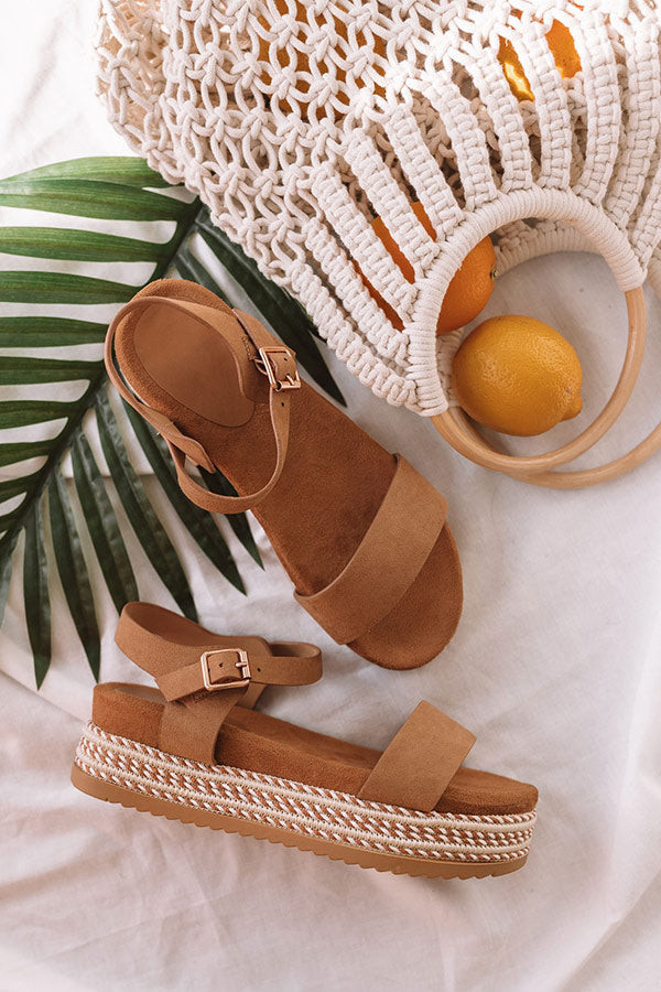 The Evalina Espadrille In Iced Latte