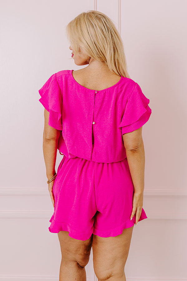 Perks of Paradise Romper in Hot Pink Curves Image - 4