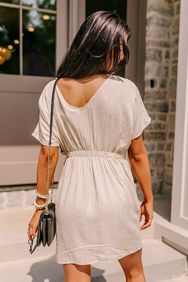 Capri Kisses Button Up Dress In Birch Image - 4