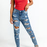 The Amarie High Waist Distressed Ankle Skinny Image - 1