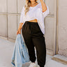 The Tryston Midrise Joggers In Black Curves Image - 1