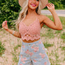 Year Around Love Affair Crochet Bralette In Rustic Rose Image - 1