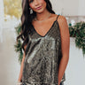 Chardonnay Chic Sequin Shift Tank In Black Image - 1