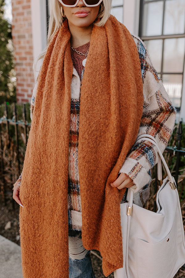 London Fog Ultra Soft Scarf In Pumpkin Image - 4
