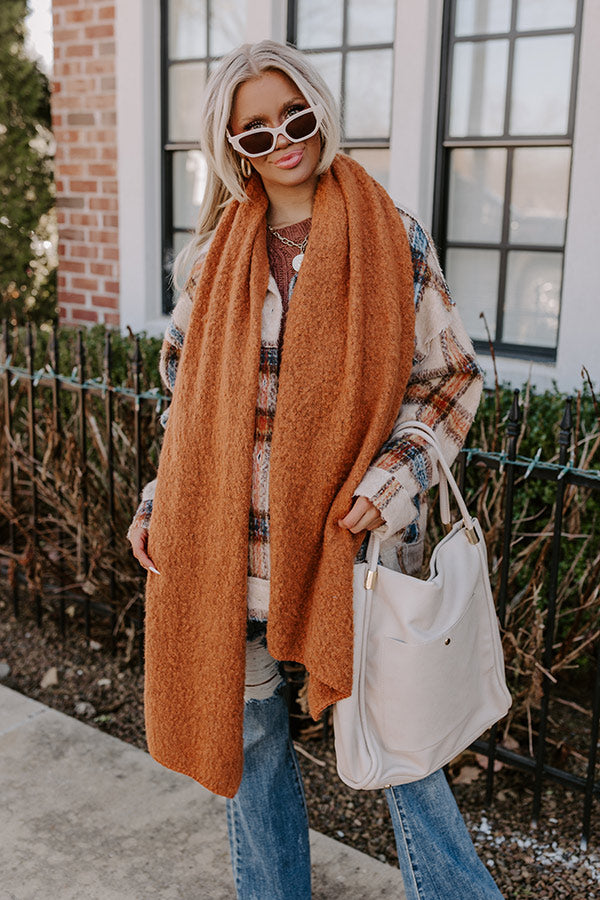 London Fog Ultra Soft Scarf In Pumpkin Image - 5