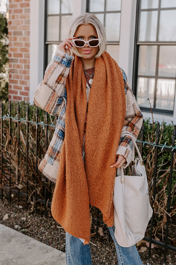 London Fog Ultra Soft Scarf In Pumpkin Image - 3