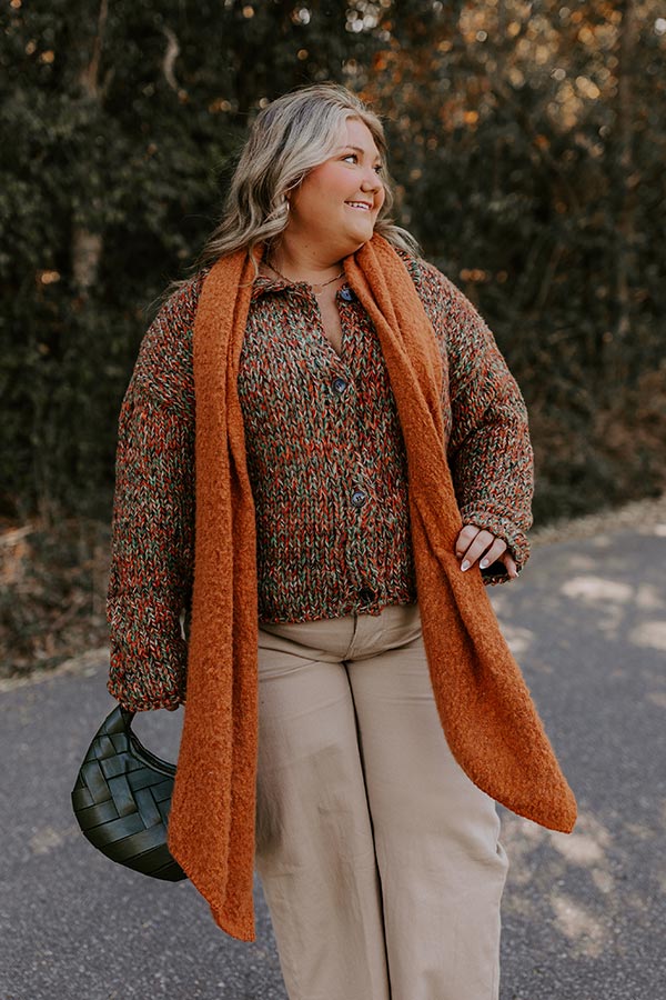 London Fog Ultra Soft Scarf In Pumpkin Image - 2