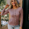 Cool And Carefree Button Up Top In Dusty Purple Image - 1