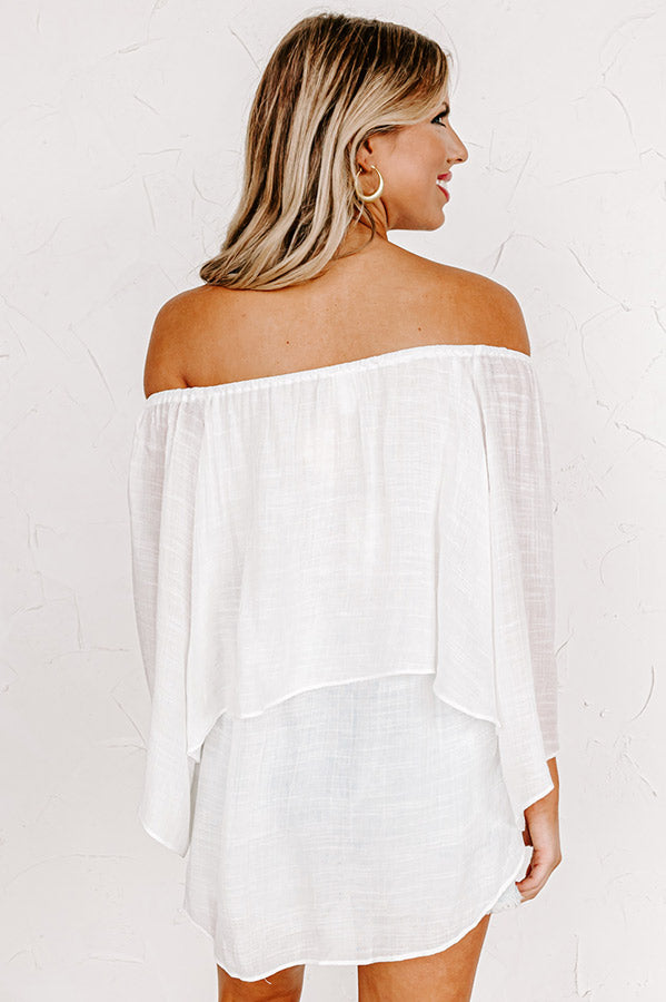 Lovely Day Tiered Shift Top in White Image - 4
