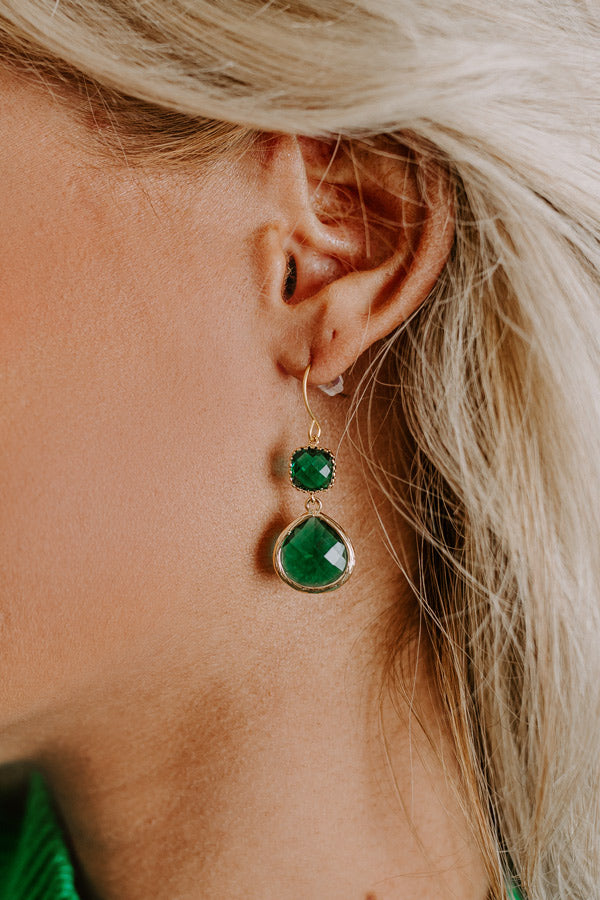 Marvelous Night Earrings in Emerald Image - 4