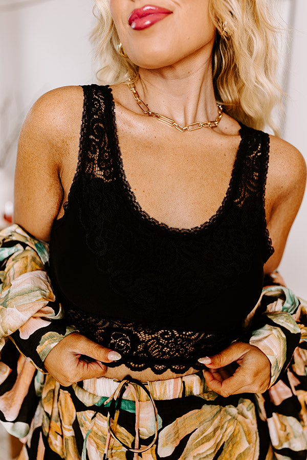Love In Lace Bralette In Black Curves Image - 2