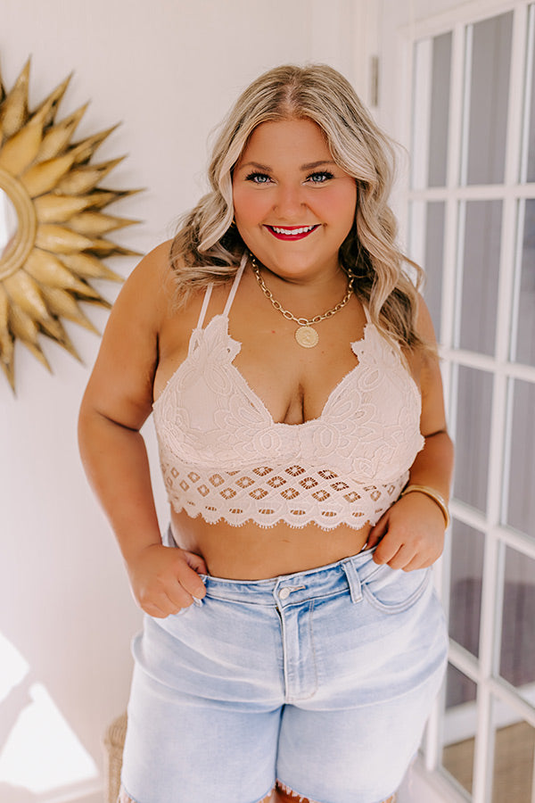 Writing Love Notes Crochet Bralette In Natural Curves Image - 3
