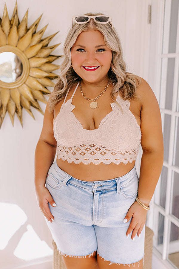 Writing Love Notes Crochet Bralette In Natural Curves