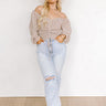 Sophisticated Chic Floral Smocked Top in Cream Curves Image - 1
