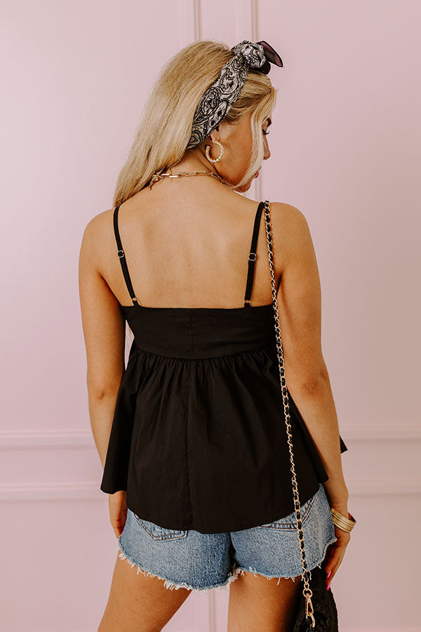 Lovely Story Babydoll Tank In Black Image - 4