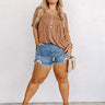 Follow Your Lead Shift Top In Camel Curves Image - 1