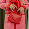 Vineyard Bound Studded Purse In Crimson Image - 1