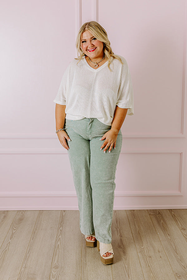 Sweet Daybreak Knit Shift Top In Ivory Curves Image - 1
