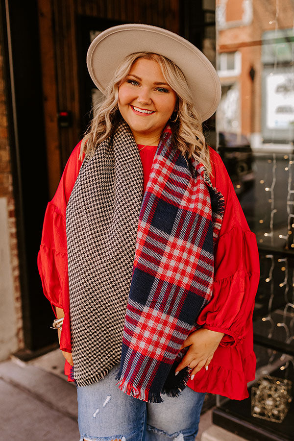 Pumpkin Patch Please Plaid Scarf Image - 1