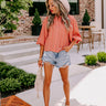 Smooth Talker Button Up In Coral Image - 1