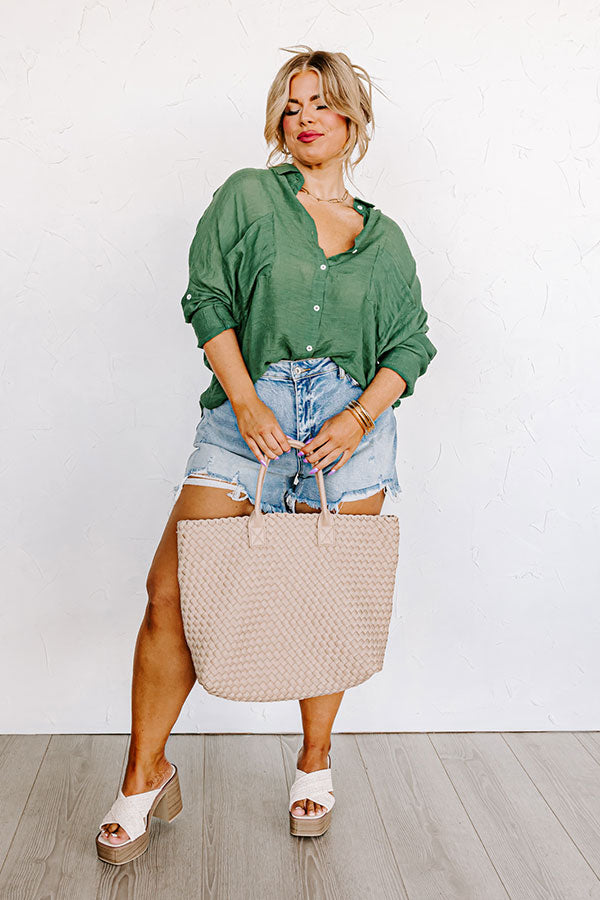 Sunny Saturday Shift Top In Green Curves Image - 2