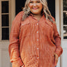 Stripes And Smiles Shift Top in Rust Curves Image - 1