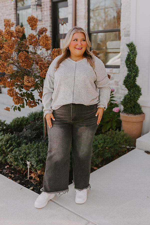 Cozy Coast Shift Top In Grey Curves Image - 2