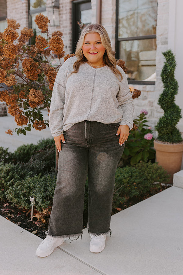 Cozy Coast Shift Top In Grey Curves Image - 5