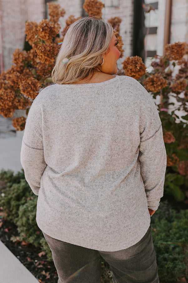 Cozy Coast Shift Top In Grey Curves Image - 4
