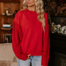 Wrapped Around Your Finger Sweater In Red Image - 1