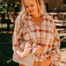The Winette Plaid Top in Camel Curves Image - 1