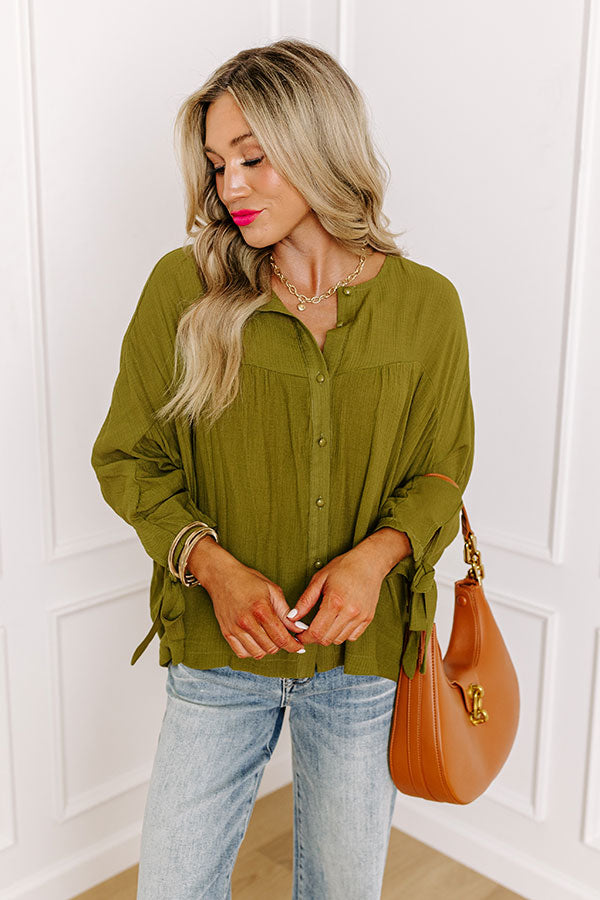 Made For Each Other Shift Top In Green Image - 5