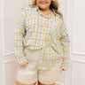 Shy Smile Plaid Button Up Curves Image - 1
