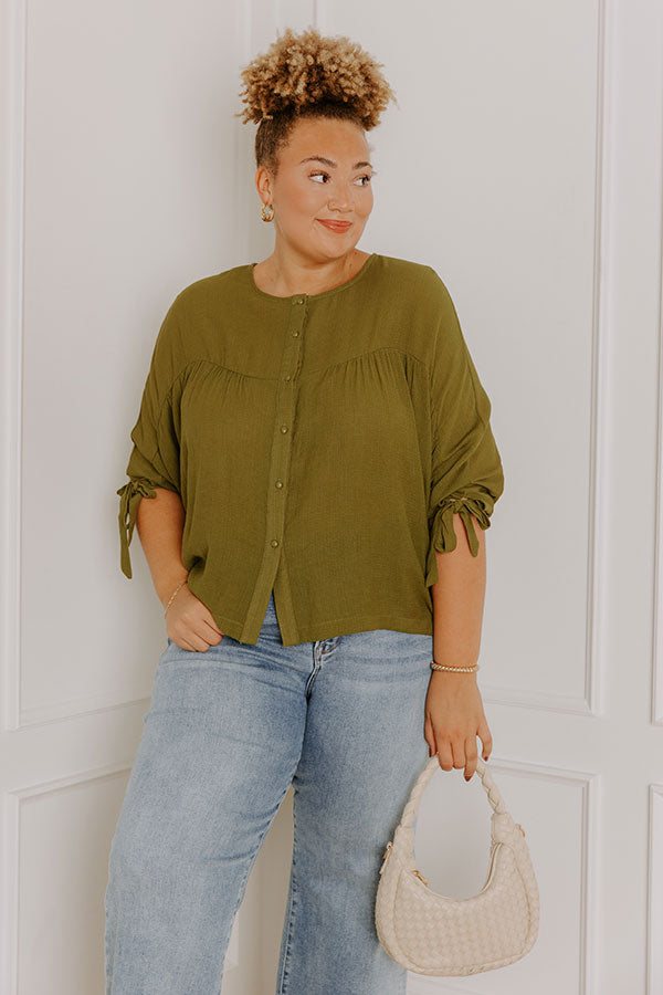 Made For Each Other Shift Top In Green Curves Image - 1