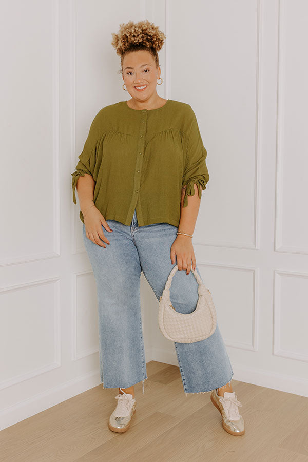 Made For Each Other Shift Top In Green Curves Image - 2