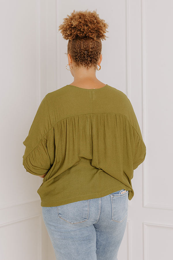 Made For Each Other Shift Top In Green Curves Image - 5