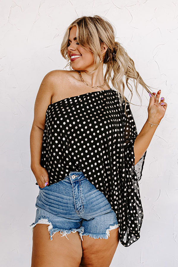 Ready To Wine Down Polka Dot Top Curves Image - 1