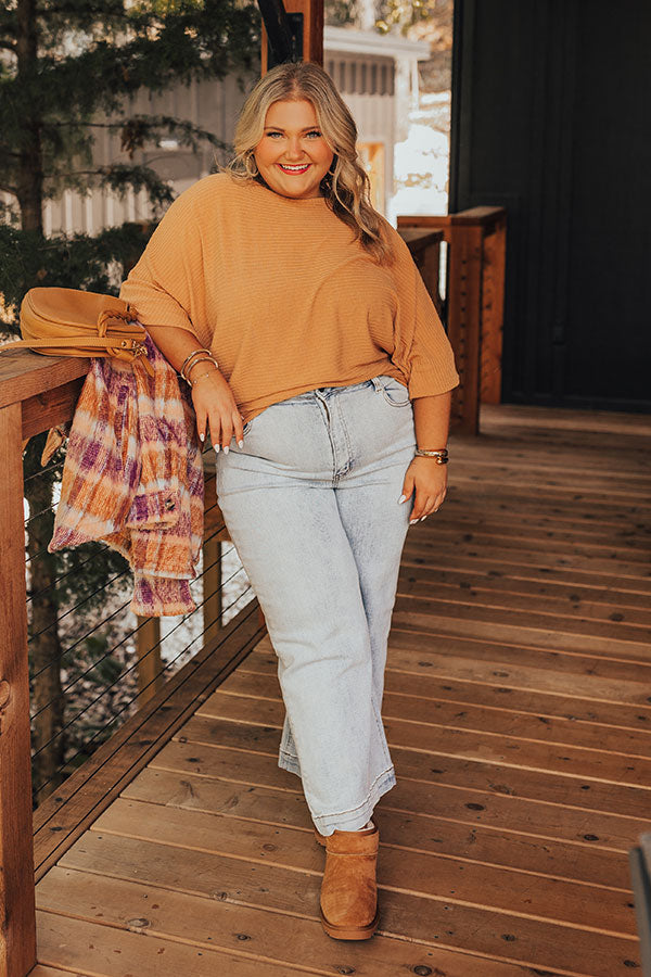 Weekend Living Shift Top In Pumpkin Curves Image - 2