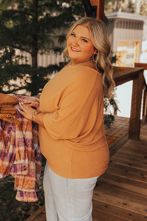 Weekend Living Shift Top In Pumpkin Curves Image - 3