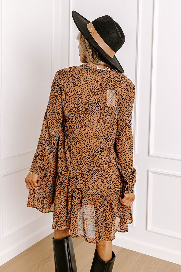 Nights In LA Leopard Tunic Dress Image - 4