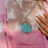Artfully Done Semi Precious Necklace In Turquoise Image - 1