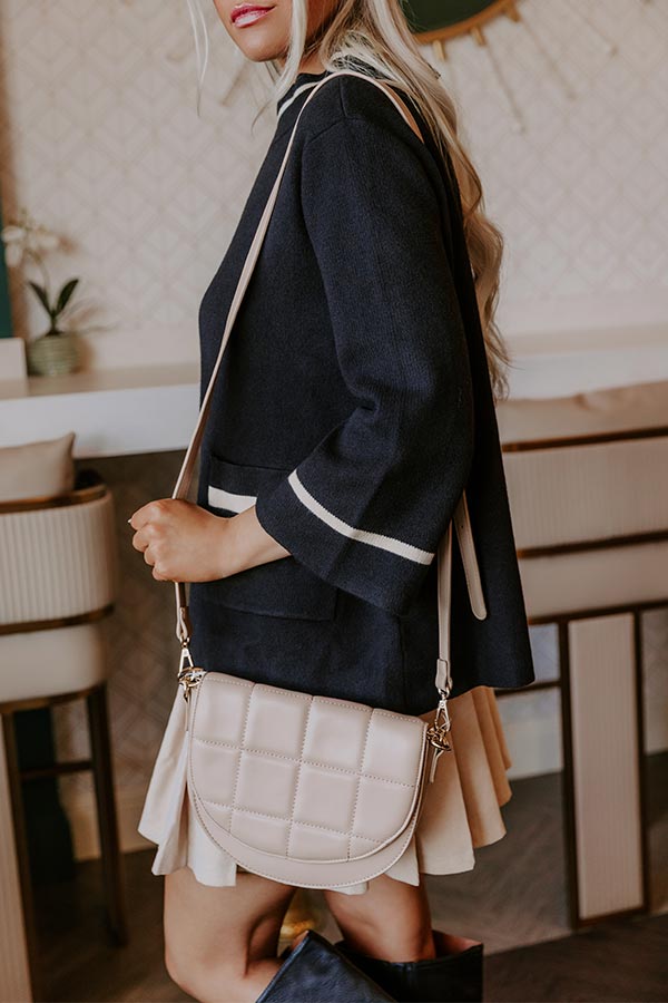 Chance At Love Faux Leather Crossbody In Natural
