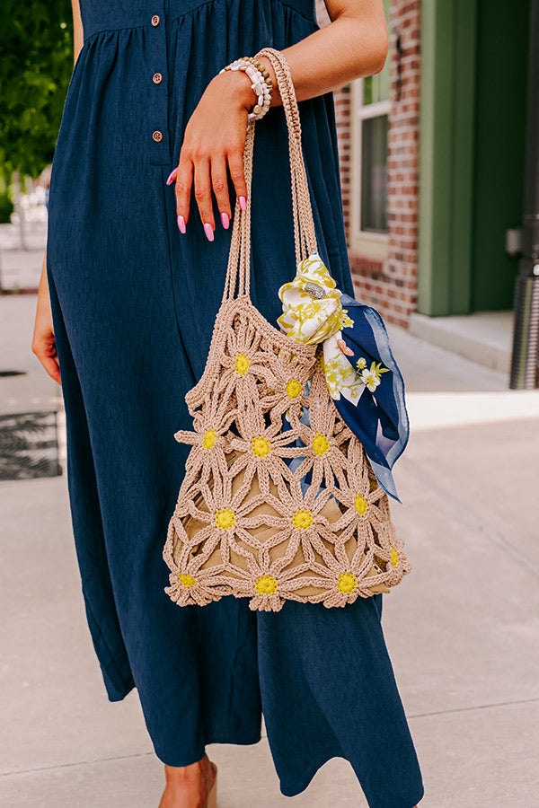 Sunflower Fields Woven Tote Image - 1
