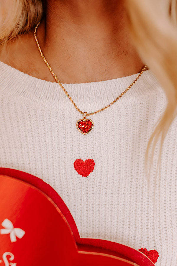 Radiant Romance Necklace In Red Image - 2