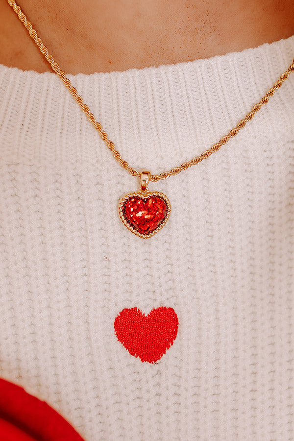 Radiant Romance Necklace In Red Image - 1