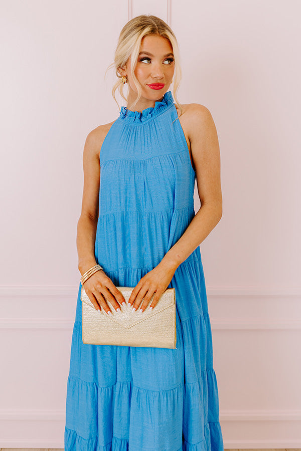 Hibiscus Kisses Midi In Ocean Blue Image - 2