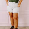 Risen The Mel High Waist Distressed Shorts In White Curves Image - 1