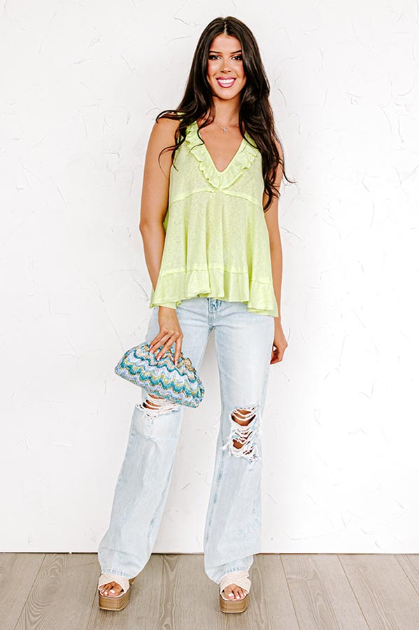 Sunshine Needed Shift Top In Lime Image - 2