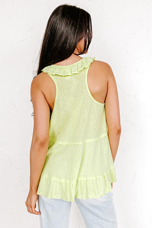 Sunshine Needed Shift Top In Lime Image - 3